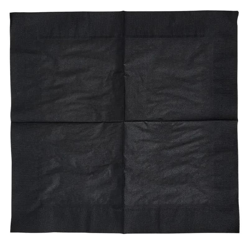 Victoria Bay Beverage Napkins 9X9 IN Black 2PLY 250 Count/Pack 4 Packs/Case 1000 Count/Case