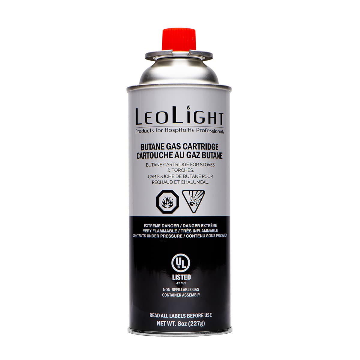 Butane Gas Canister 8 OZ 12/Case