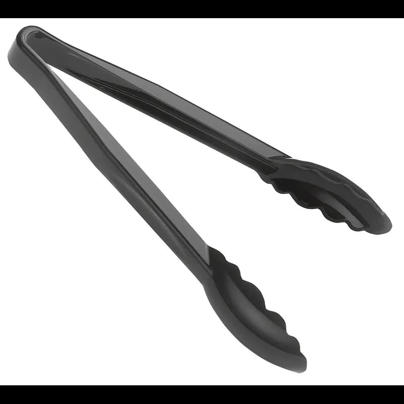 Utility Tongs 9 IN Black Scallop Grip 12/Case