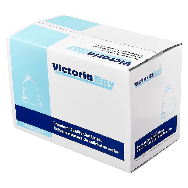 Victoria Bay Compostable Liner 30X39 IN 30 GAL Green Biopolymer 0.8MIL Roll 25 Count/Roll 8 Rolls/Case