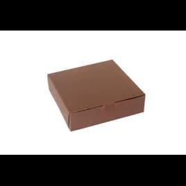 Bakery Box 9X9X2.5 IN Paperboard Chocolate Corner Lock 1-Piece 250/Bundle