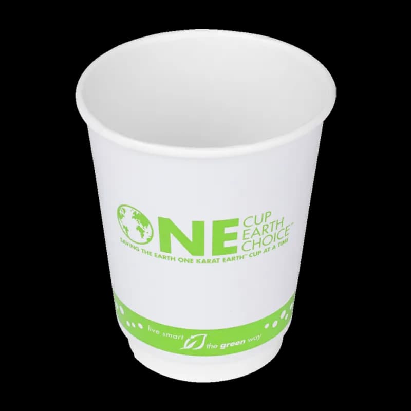Karat Earth Hot Cup Insulated 8 OZ Paper Stock Print 80MM 500/Case