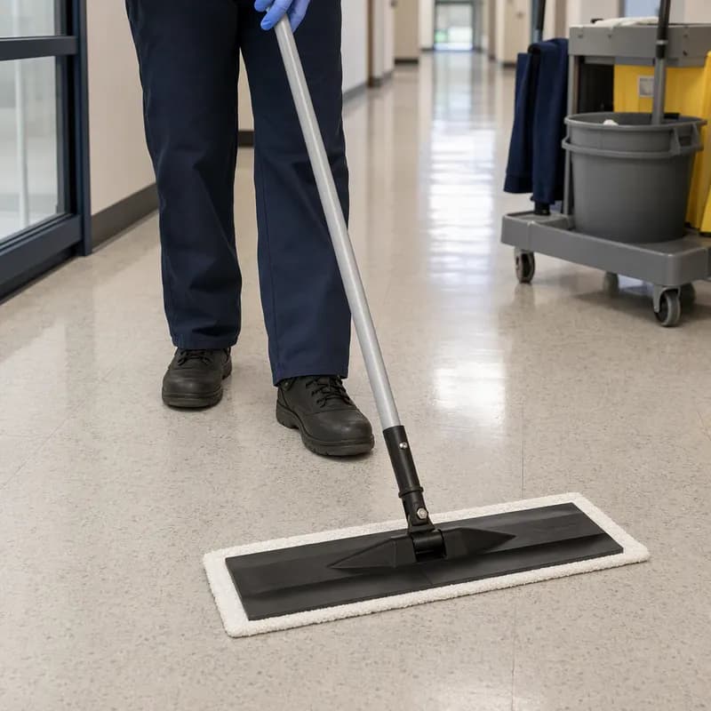 Advantex Mop Frame 16 IN Black Plastic Hook & Loop Backing 1/Each