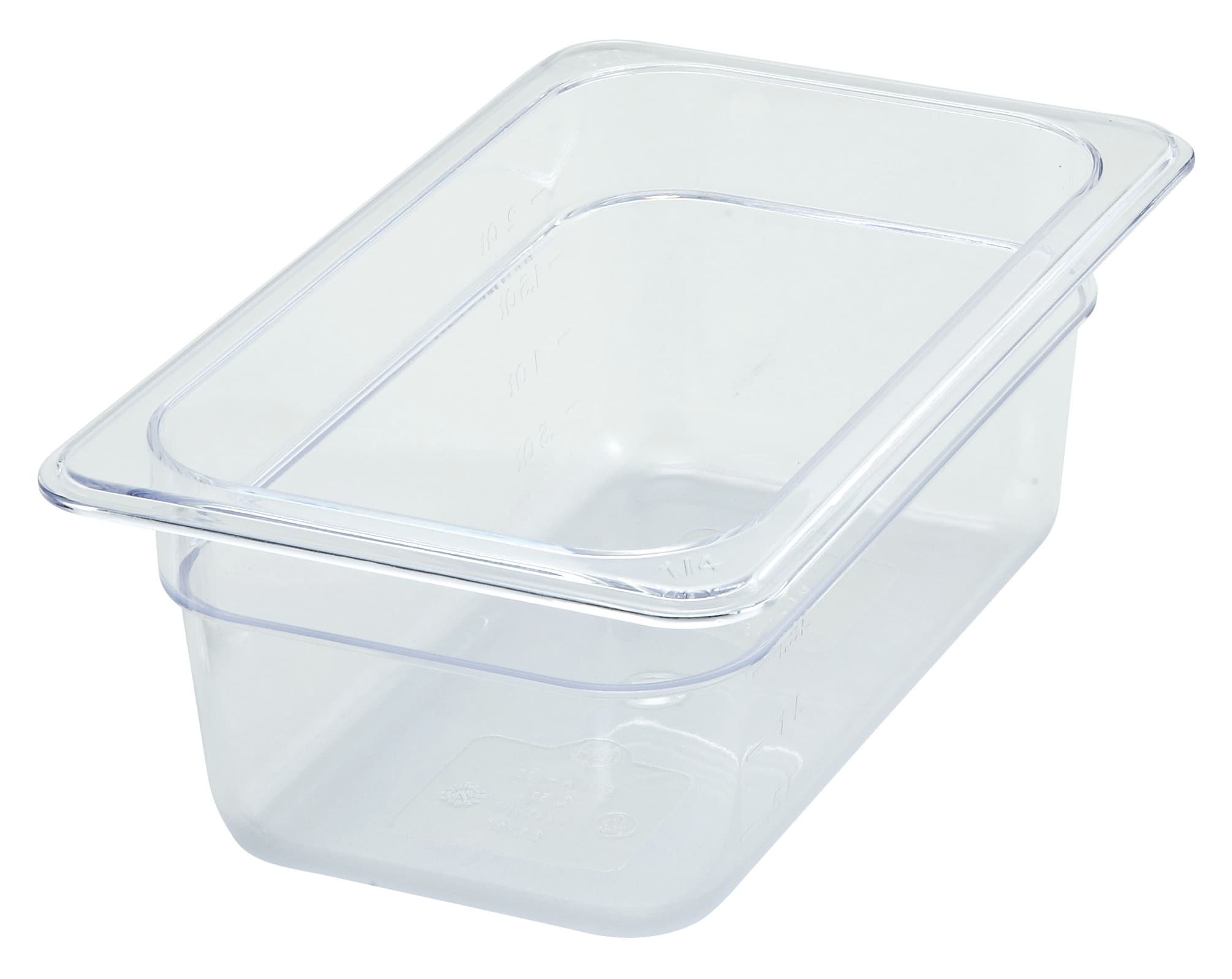 Food Pan 1/4 Size 10.375X6.375X3.875 IN Rectangle Plastic PC 1/Each