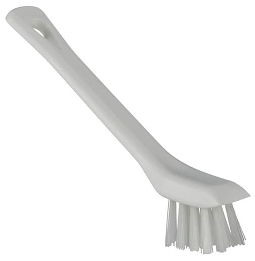 Vikan® Detail Brush 5.9X1.1X3.5 IN PP Polyester White Hard With Scraping Edge 1/Each