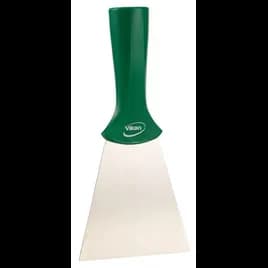 Vikan® Scraper 8.1X3.9X1.3 IN Polypropylene (PP) Stainless Steel Green Threaded Handle With 4IN Head 1/Each