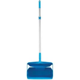 Vikan® Lobby Dust Pan 14.6X7.1X47.5 IN 37IN Blue PP Anodized Aluminum 1/Each