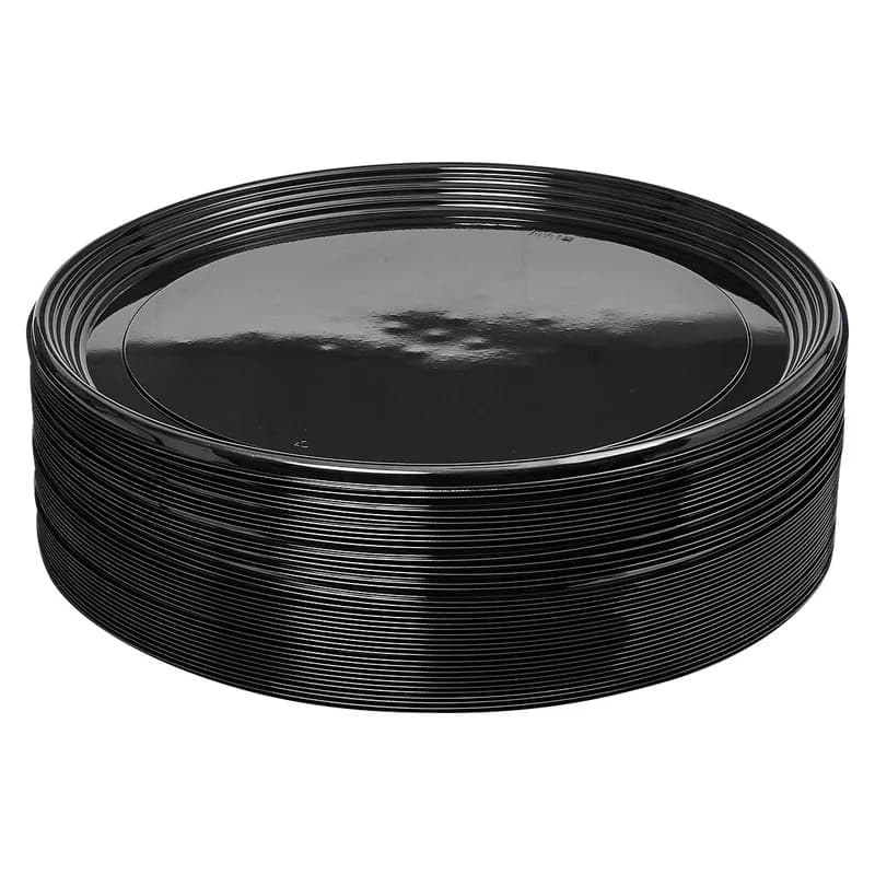 Victoria Bay Serving Tray 18 IN PET Black Round 36/Case