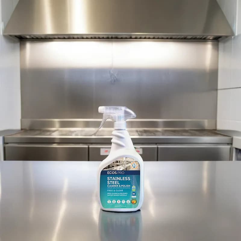 Ecos® Pro Mild Scent Metal Cleaner & Polish 32 FLOZ Multi Surface Neutral RTU 6/Case