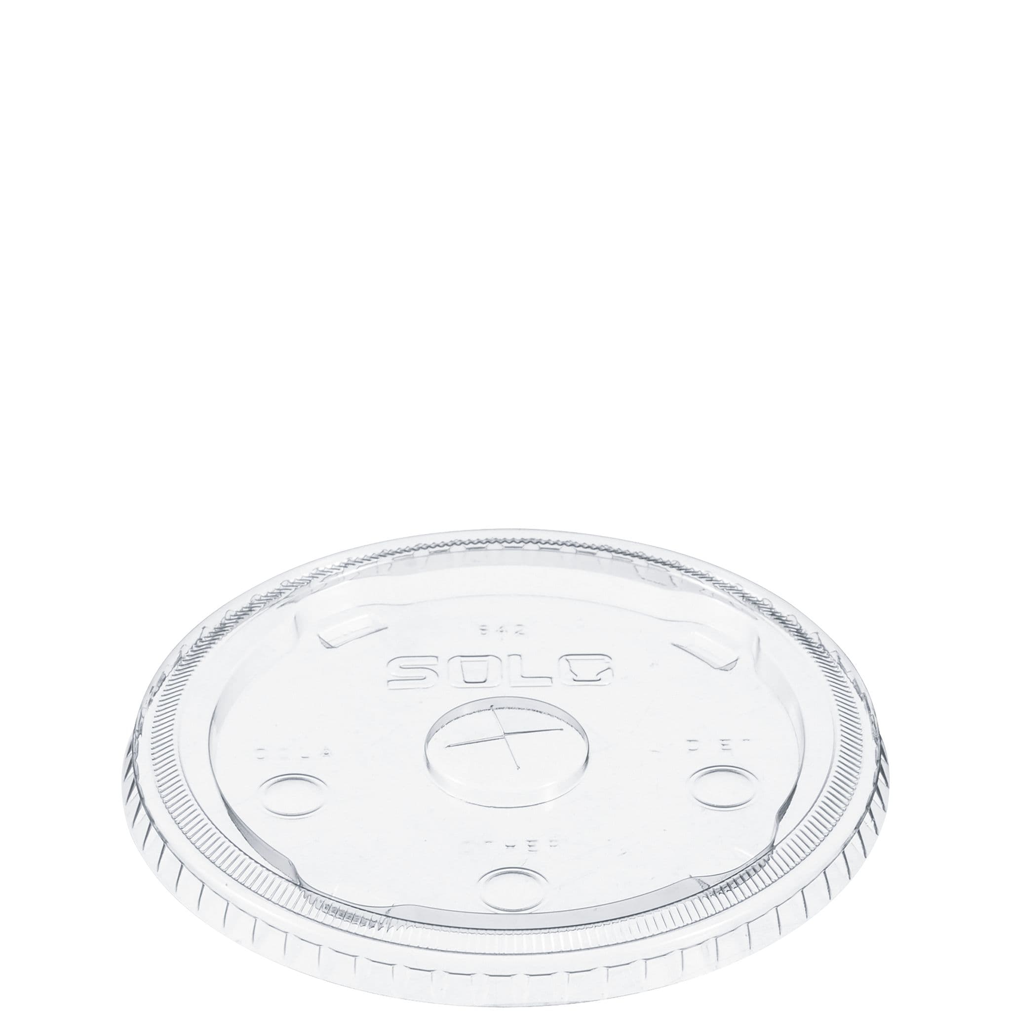 Dart® Lid PET Clear For 32-44 OZ Cold Plastic Cups Straw Slot Identification Freezer Safe 75 Count/Bag 8 Bags/Case