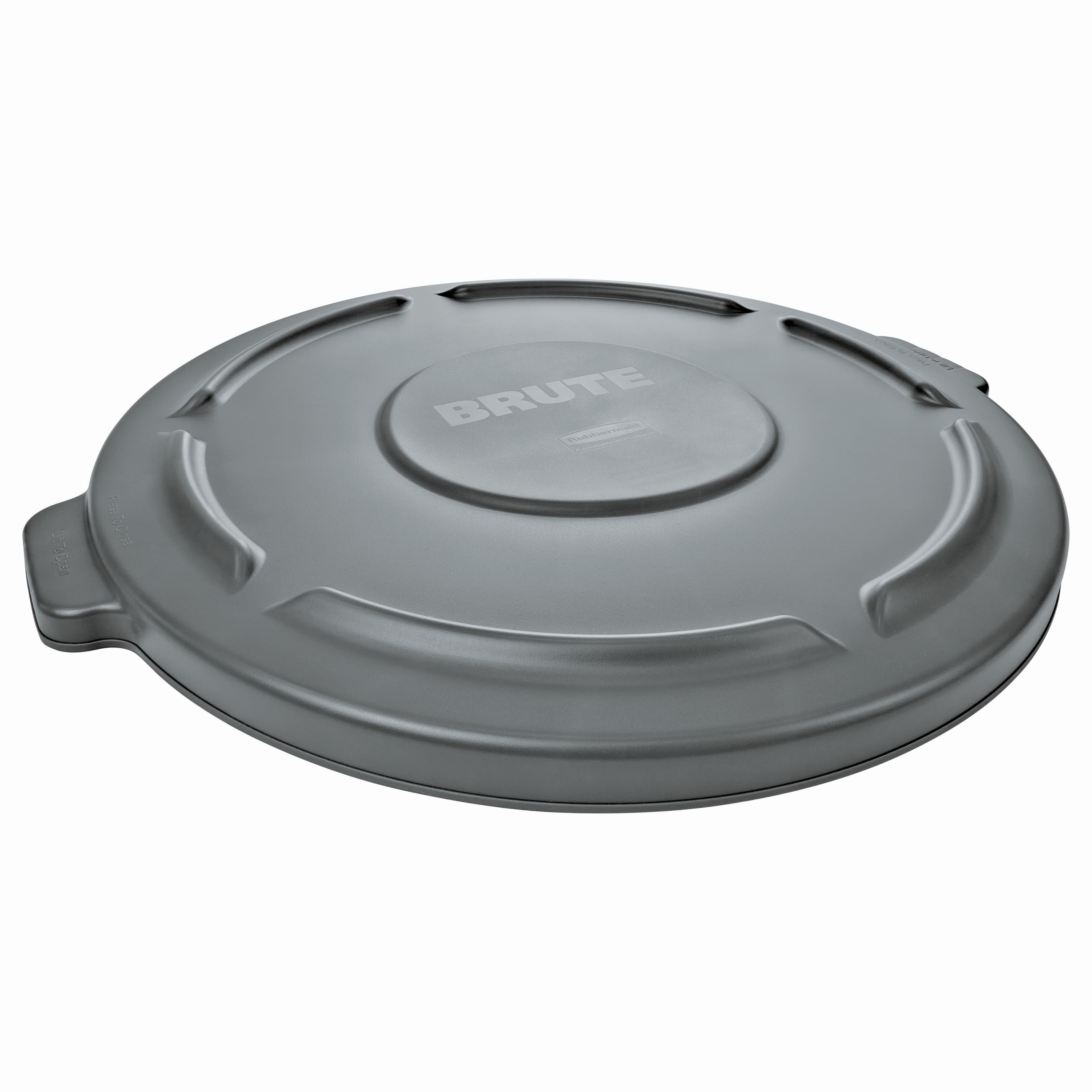 Brute® Lid 26.89X29.06X2.09 IN 55 GAL Gray Round Resin Food Safe 3/Case