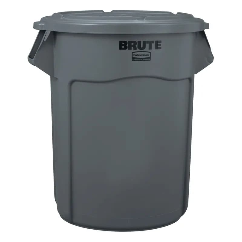 Brute® Lid 26.89X29.06X2.09 IN 55 GAL Gray Round Resin Food Safe 3/Case