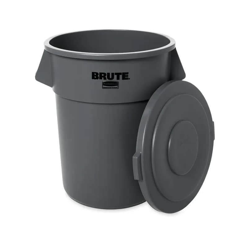 Brute® Lid 26.89X29.06X2.09 IN 55 GAL Gray Round Resin Food Safe 3/Case