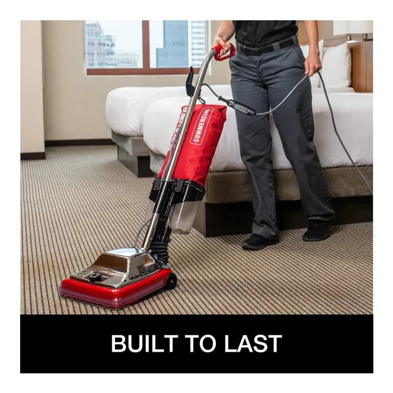 Sanitaire® TRADITION® Upright Vacuum Dirt Cup 14.5X26.75X9.75 IN 1.9 QT 12IN Black Red Gray 7 amp With 50FT Cord 1/Each