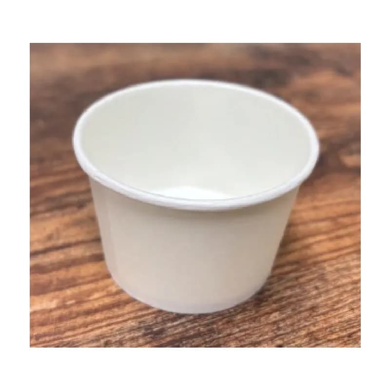 Victoria Bay Hot Food Container Base 4 OZ PE Coated Paper White 75MM 1000/Case