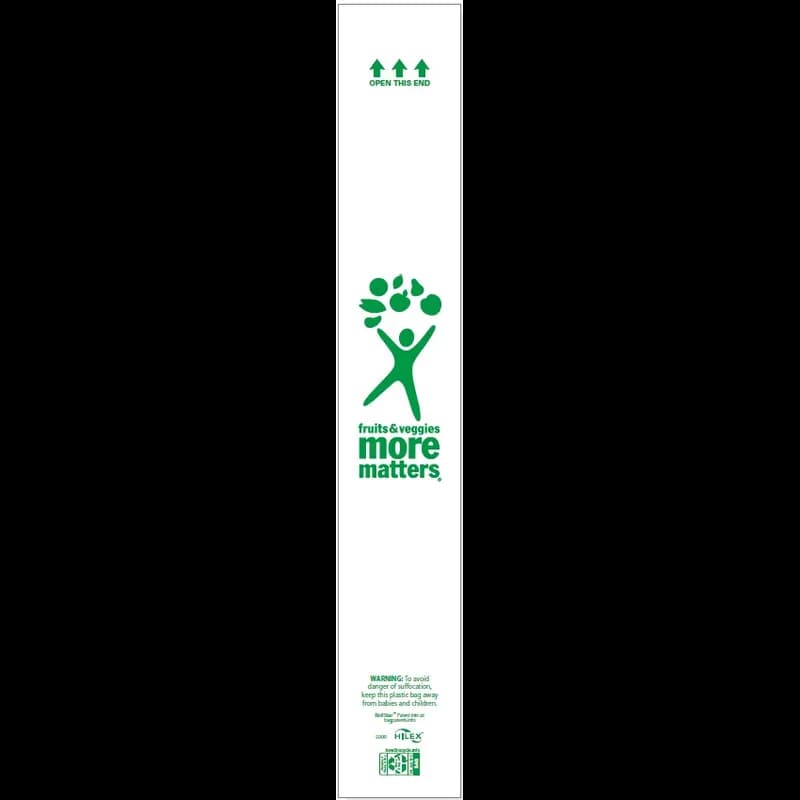 Hilex® RollStar® Produce Bag 16X26 IN 8MIC Natural Leafy Greens 575 Count/Roll 4 Rolls/Case 2300 Count/Case