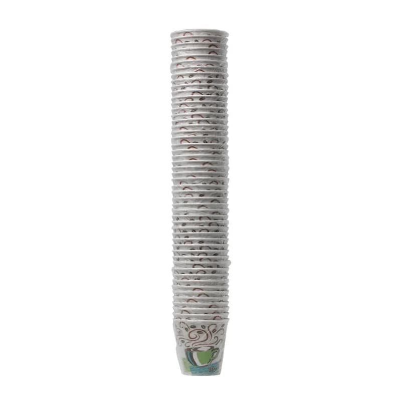 Dixie® Perfect Touch Hot Cup 10 OZ Paper Coffee Haze Individually Wrapped Insulated 1000/Case