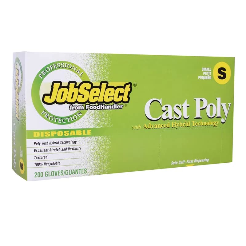Gloves Small (SM) Cast Unoriented Polypropylene (CPP) Synthetic Hybrid 1000/Case