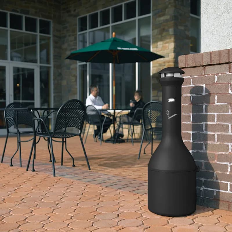 Infinity™ Smoking Receptacle 13.1X39.25 IN Black Metal 1/Each