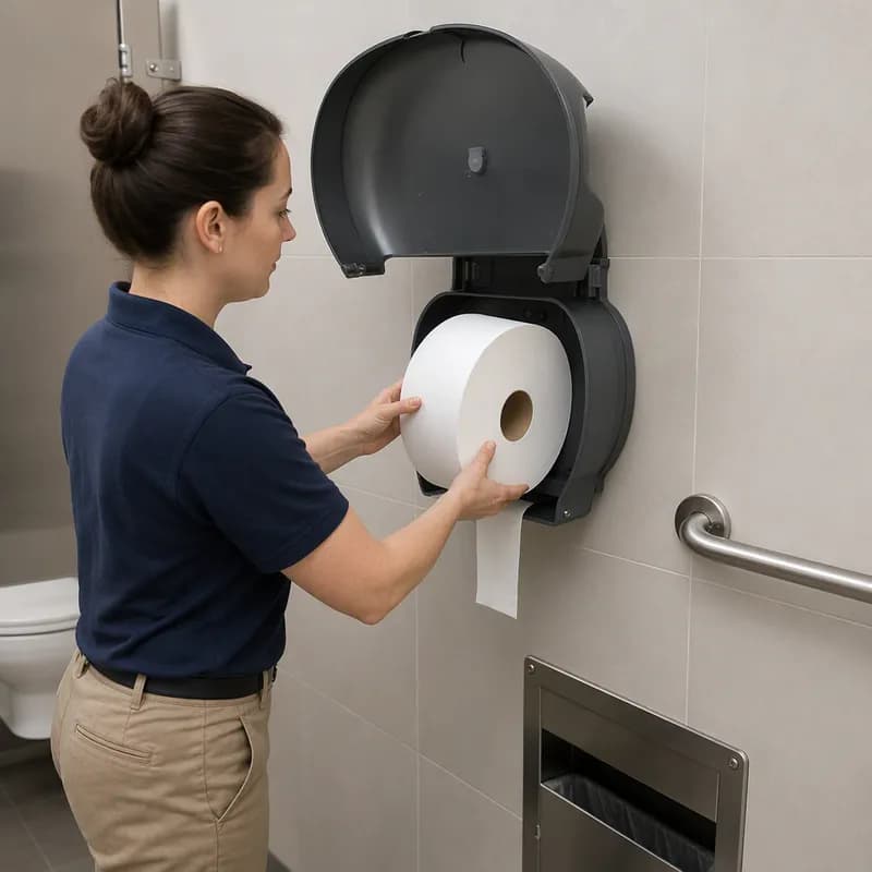 SKILCRAFT® Toilet Paper & Tissue Roll 3.5IN X1000FT 2PLY White Jumbo (JRT) 12/Case