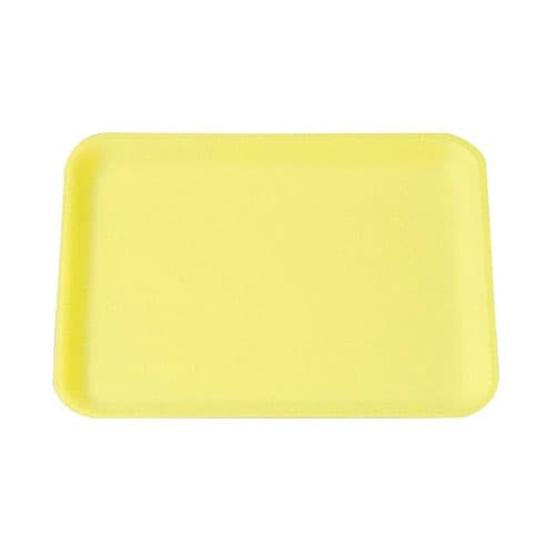 1014 Tray 10X14 IN Polystyrene Foam Yellow 100/Case