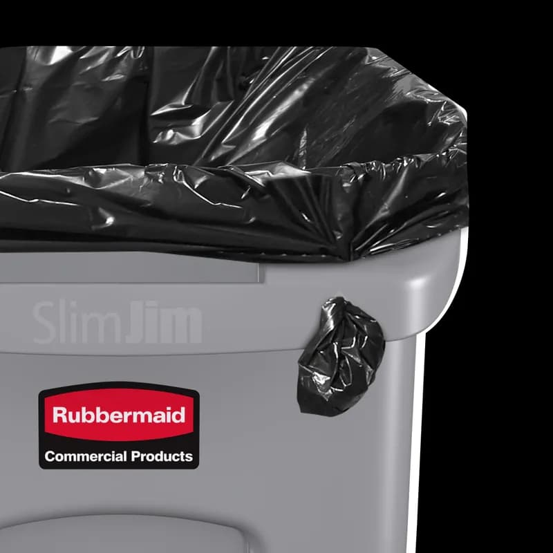 Slim Jim® Trash 1-Stream Trash Can 22X11X30 IN 23 GAL 92 QT Brown Rectangle Resin Slim 1/Each