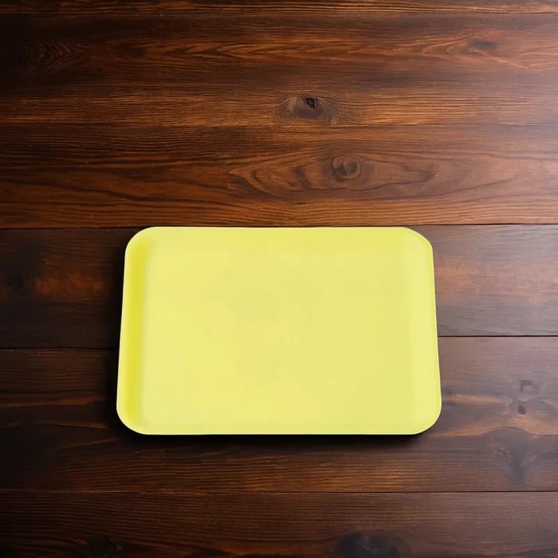 4S Meat Tray 9.25X7.25X0.63 IN Foam Yellow 500/Case