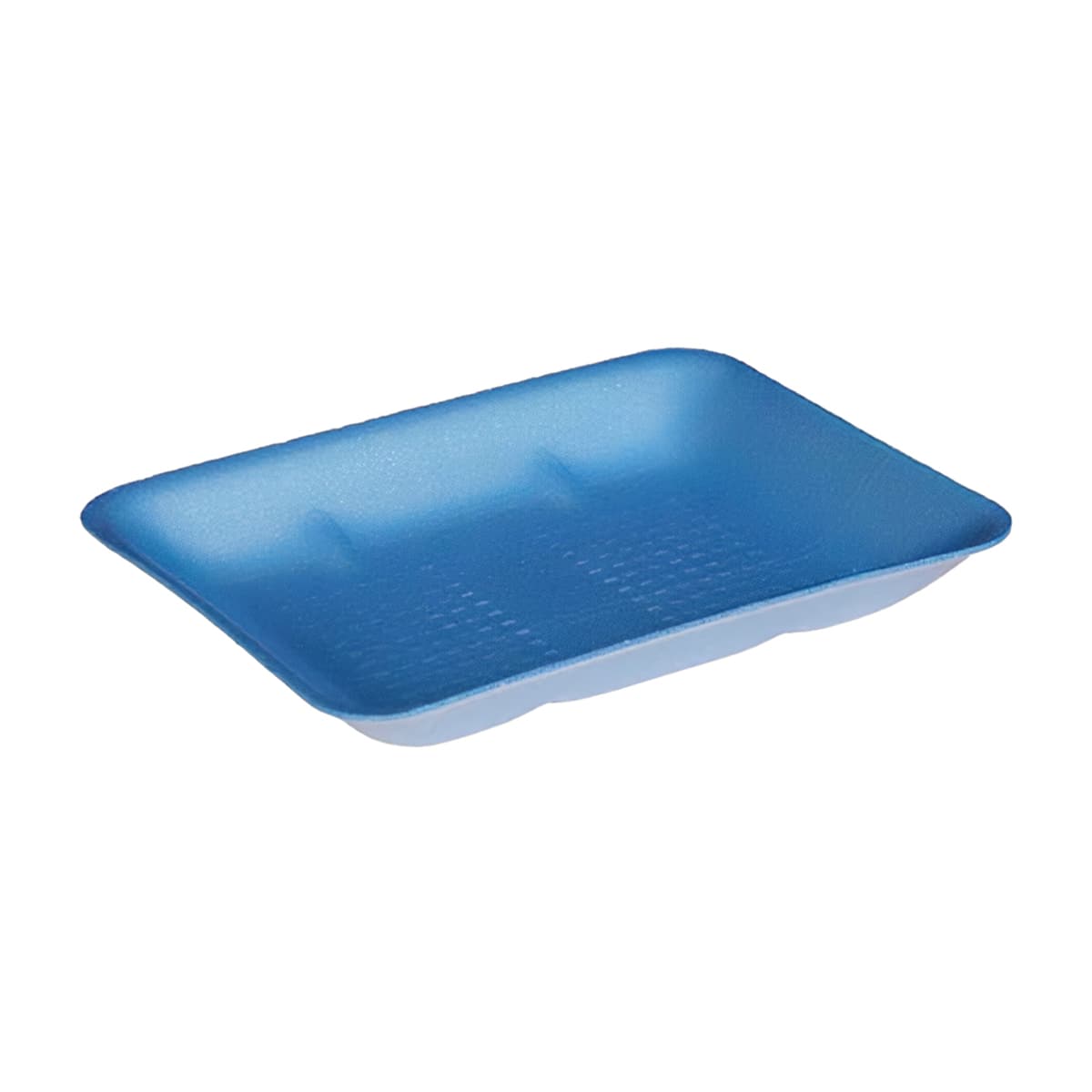 8S Meat Tray 10.25X8.25X0.5 IN Polystyrene Foam Shallow Blue Rectangle 500/Bundle