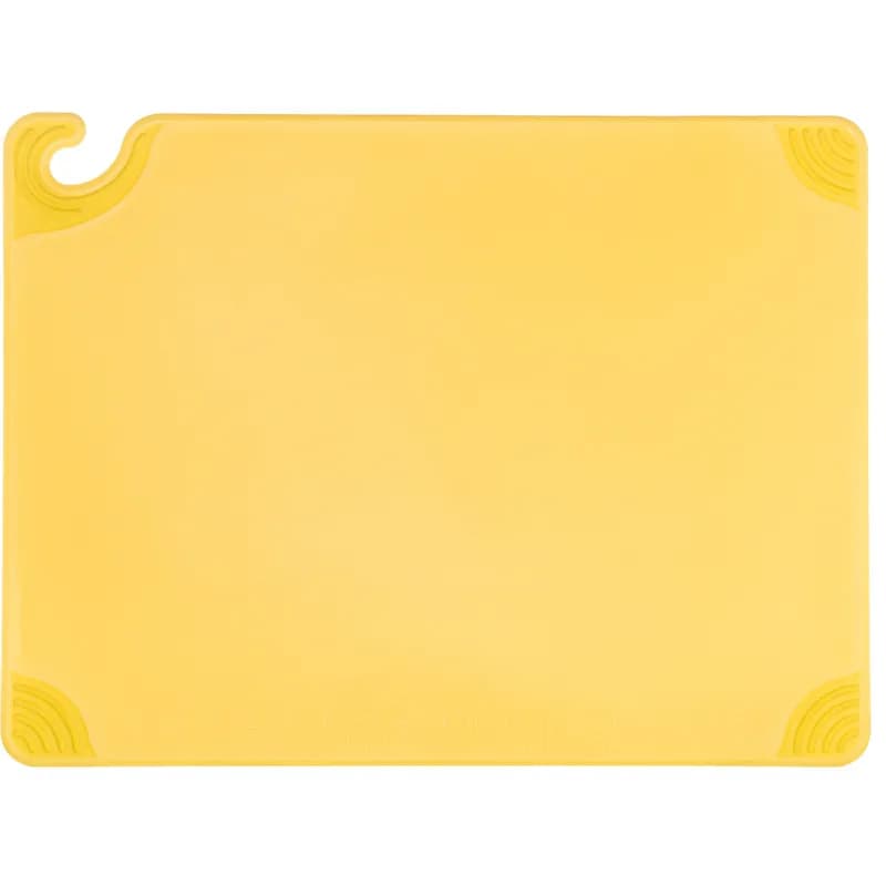 San Jamar Saf-T-Grip Cutting Board 18X24X0.5 IN Yellow 1/Each