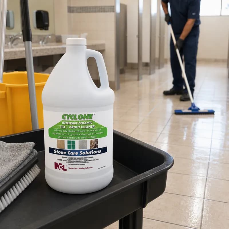 CYCLONE Citrus Scent Tile & Grout Cleaner 1 GAL Heavy Duty Alkaline Concentrate 4/Case