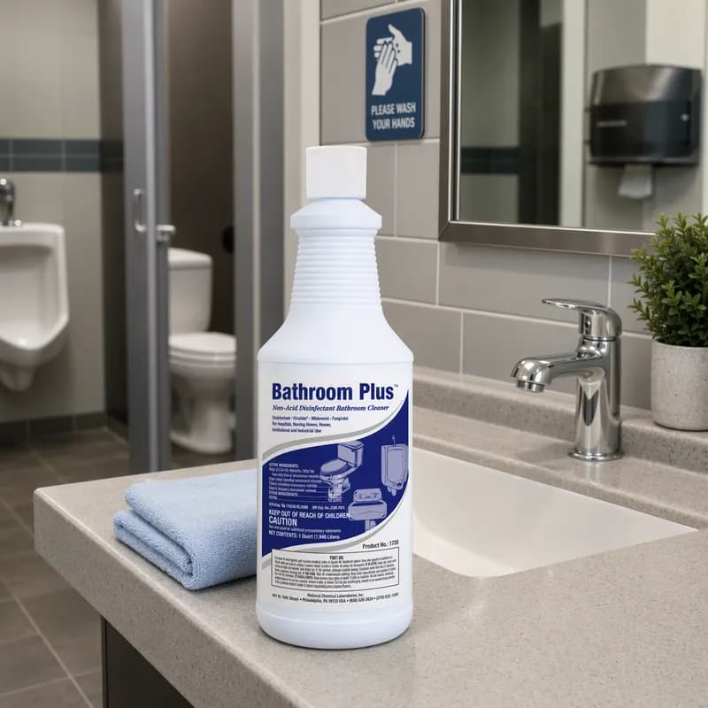 BATHROOM PLUS Floral Restroom Cleaner One-Step Disinfectant 32 FLOZ Multi Surface Neutral RTU Germicidal 12/Case