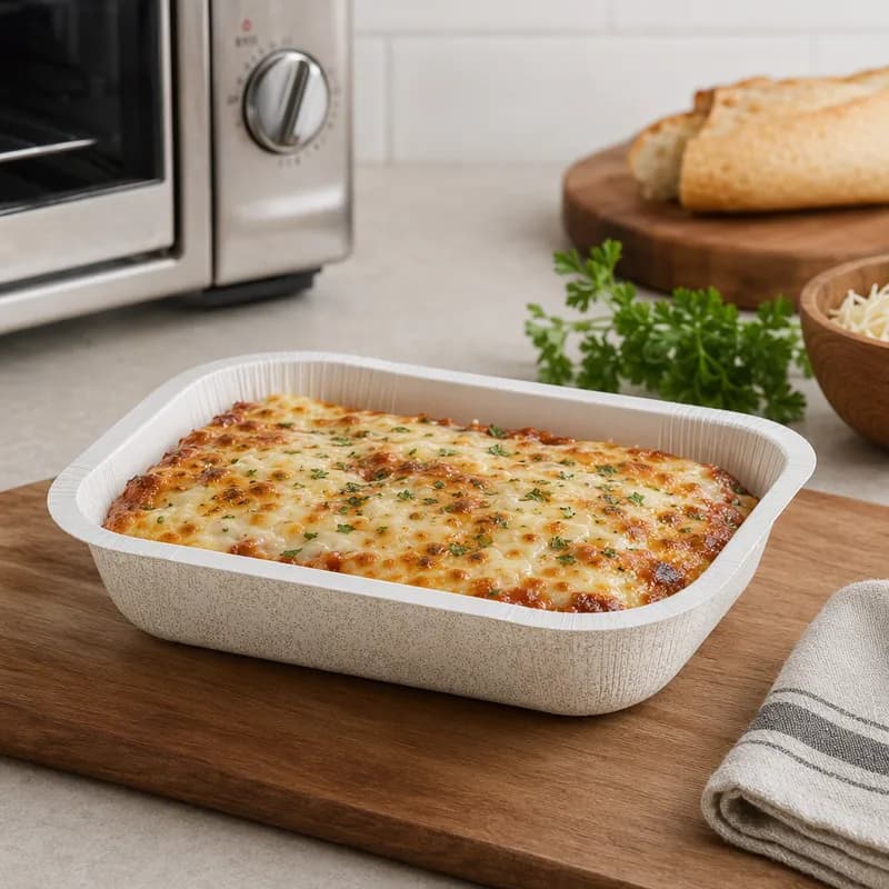 Pressware® 14.5 OZ 5X6X1.4 IN Paperboard White Brown Stoneware Dual Ovenable 500/Case