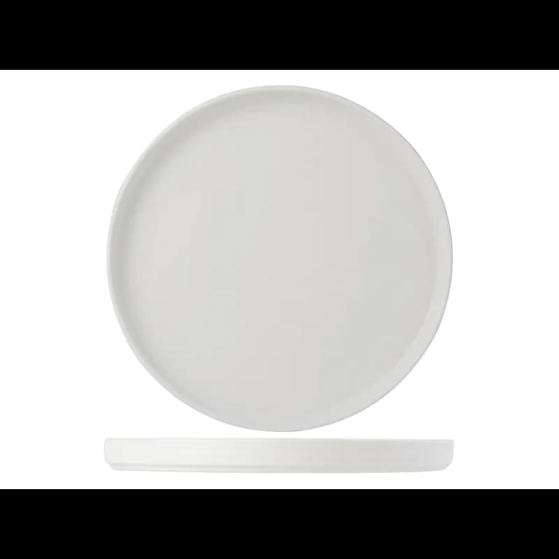 TuxTrendz Zion Plate 10.75X0.875 IN China Matte White Round Fully Vitrified 12/Case