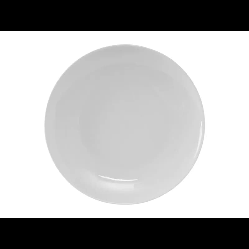 Florence Plate 9.625 IN China Porcelain White Round Coupe Fully Vitrified 24/Case
