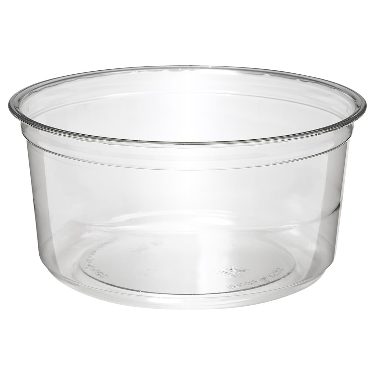 Victoria Bay Deli Container Base 12 OZ RPET Clear Round 50 Count/Pack 10 Packs/Case 500 Count/Case