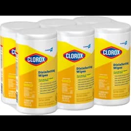 Clorox® Lemon Fresh One-Step Disinfectant Multi Surface Wipe Bleach-Free Antibacterial 75 Count/Pack 6 Packs/Case