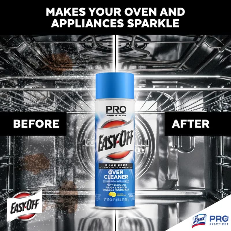 Easy-Off® Lemon Oven Cleaner 24 OZ Foam Aerosol Spray Fume Free 6/Carton