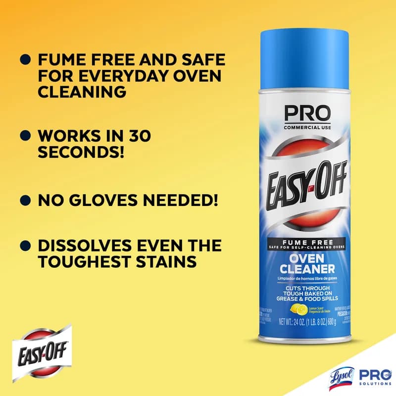 Easy-Off® Lemon Oven Cleaner 24 OZ Foam Aerosol Spray Fume Free 6/Carton