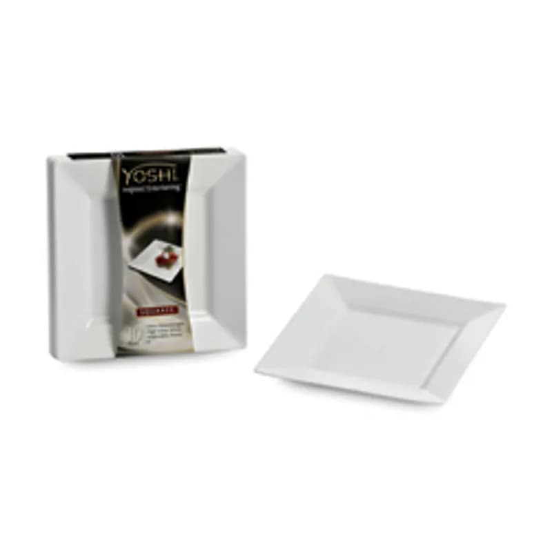 Plate 6.5 IN Plastic White Square 120/Case