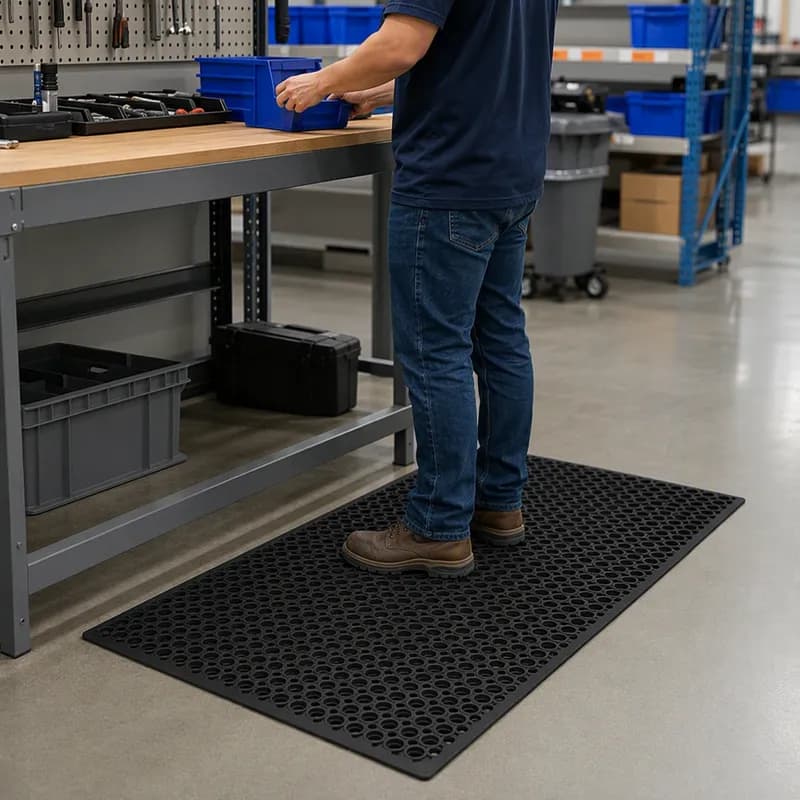Anti-Fatigue Floor Mat 60X36X0.75 IN Black 1/Each