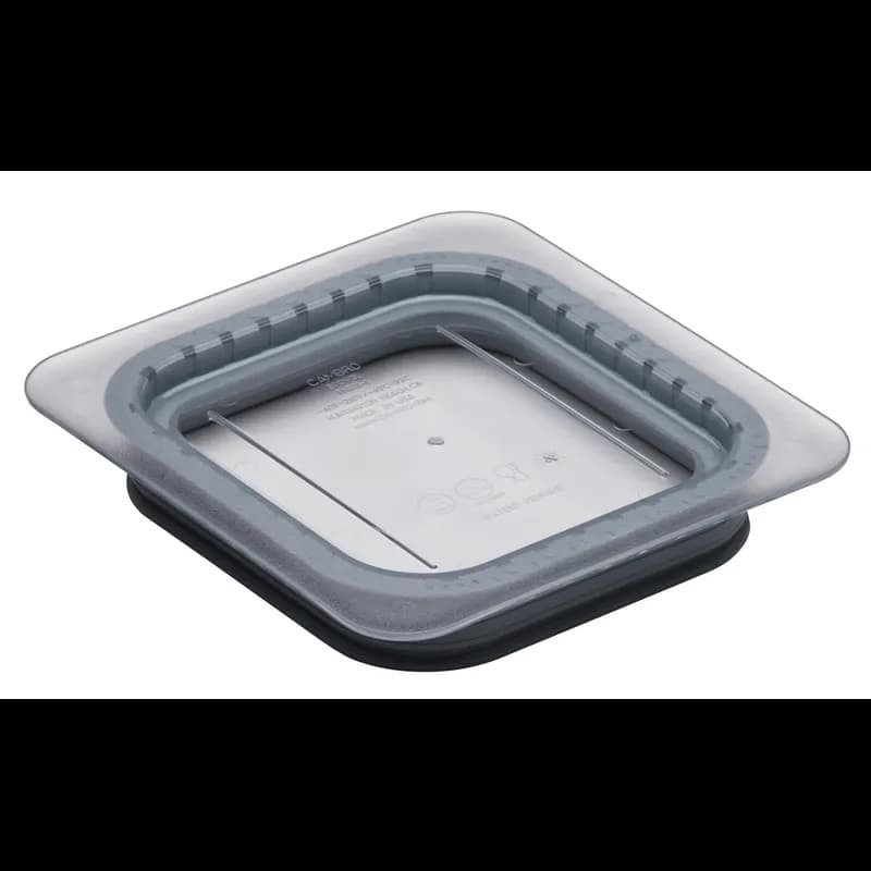 Camwear® Food Pan Cover 1/6 Size 6.9375X6.375 IN Clear Rectangle PC Dishwasher Safe Gripper 1/Each