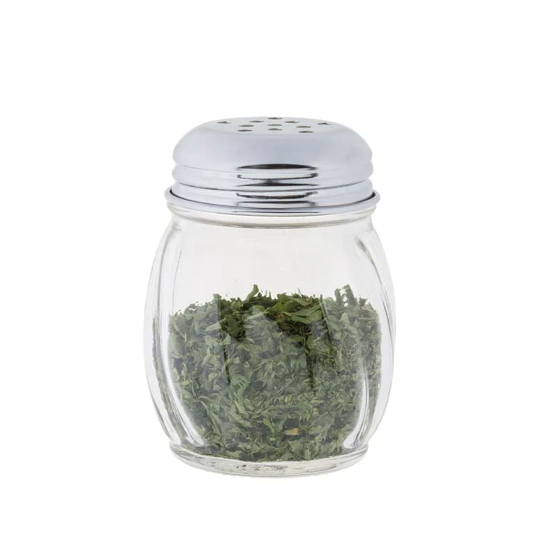 Cheese Shaker 6 OZ Glass Swirl Perforated Hand Wash 1/Each