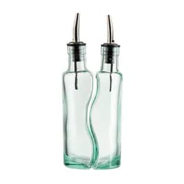 Oil & Vinegar Bottle 8.5 OZ Glass Translucent Green 1/Each