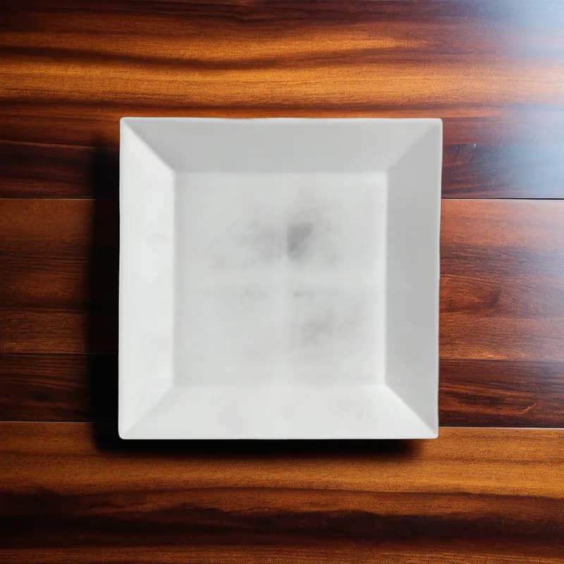 Plate 8 IN Porcelain White Square Dual Ovenable Dishwasher Safe 24/Case
