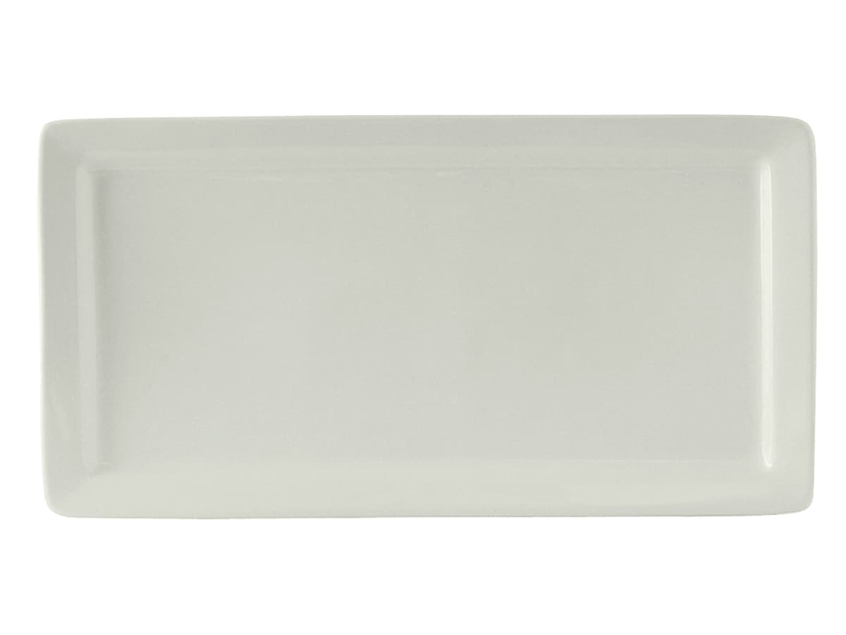 Plate 15.5X8 IN China White Rectangle Fully Vitrified Oven Safe Dishwasher Safe Microwave Oven Safe 6/Case