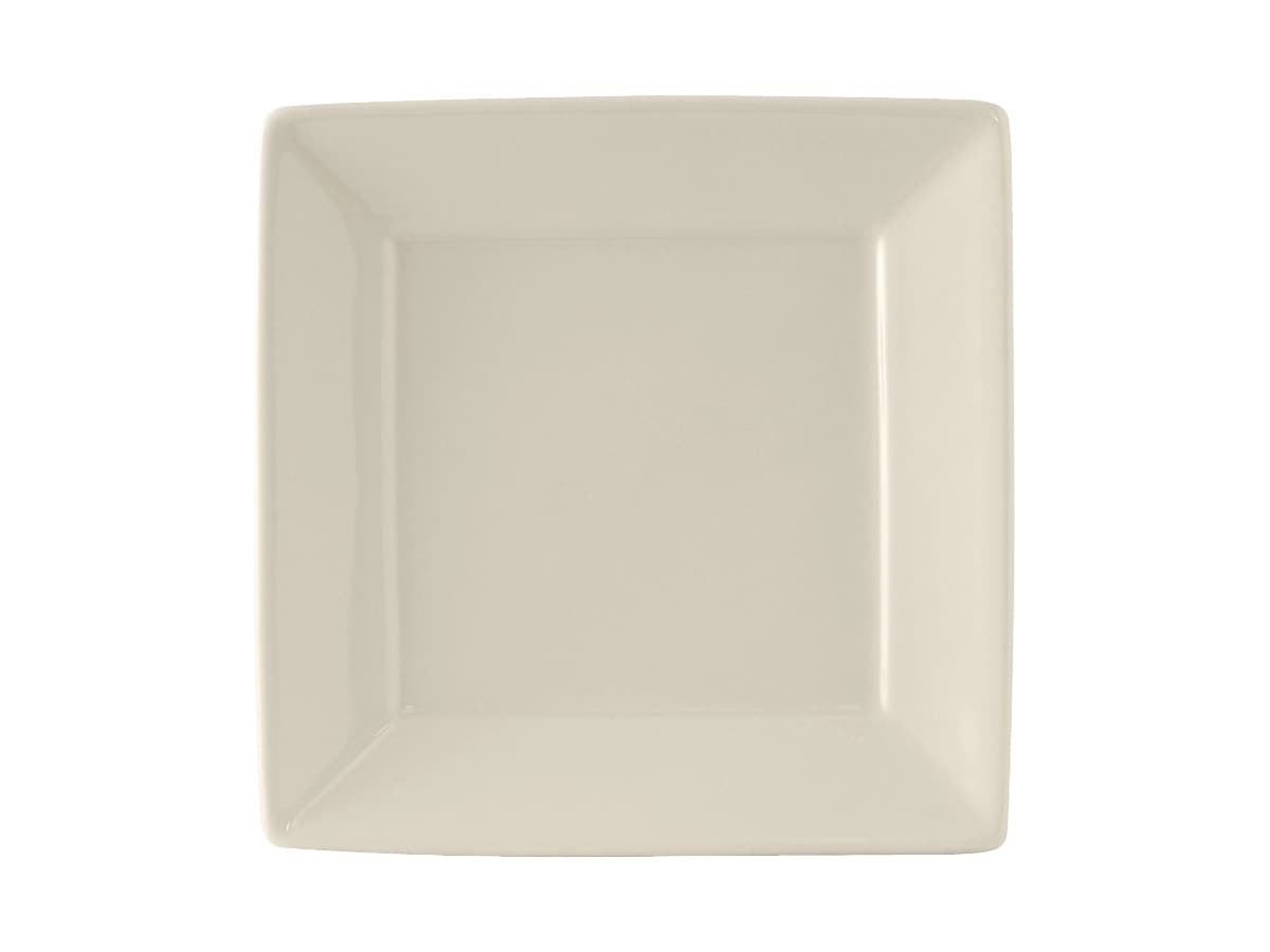 Plate 8.5X8.5 IN China Eggshell Square Fully Vitrified Oven Safe Dishwasher Safe Microwave Oven Safe 12/Case