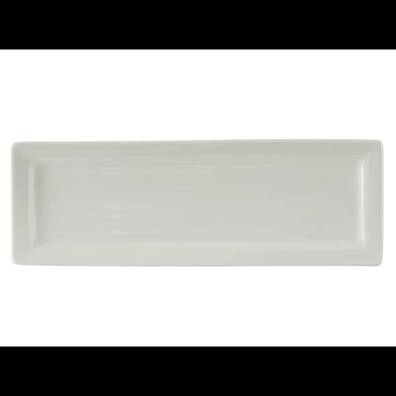 Plate 16X5.5 IN China White Rectangle Fully Vitrified Oven Safe Dishwasher Safe Microwave Oven Safe 12/Case