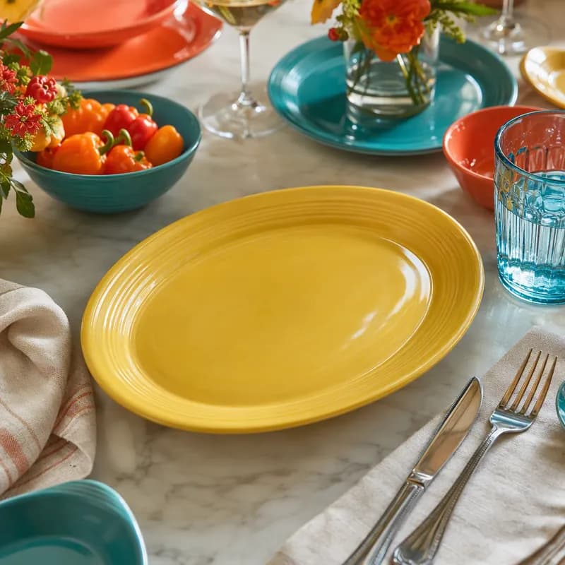 Concentrix Platter 11.5X8.75 IN China Saffron Oval Coupe Fully Vitrified 12/Case