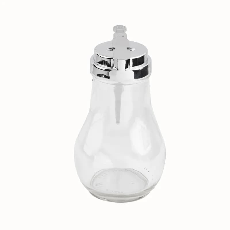 Syrup Jar 14 OZ 3.5X3.5X6 IN Glass Teardrop 1/Each