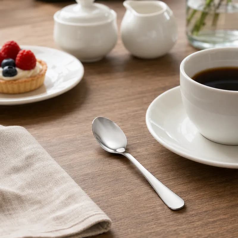 Continental Teaspoon 6 IN 18/0 Stainless Steel Silver 18/0 Stainless Steel Mirror Finish 12/Pack